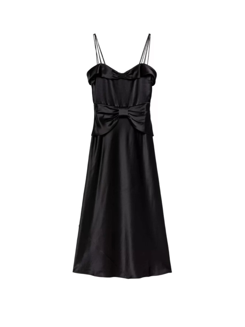 NWT Doen Donetta dress BLACK Bias Slip Midi Dress